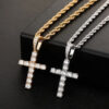 Wholesale Twist Chain Cross Men's Simple Jewelry Casual Pendant Hip-Hop Necklace Pendant Men's Popular Cross