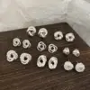 Wholesale Elegant Silver Twisted Hairpin Earrings Collection Versatile Fashionable Women's Jewelry Accessories Geometric Pattern Copper
