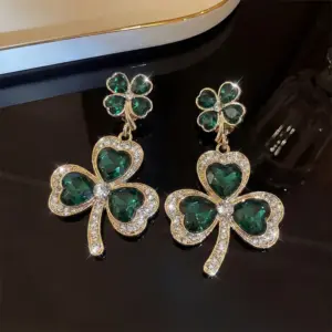 Green Clover Earrings