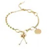 Wholesale Retro Ethnic Style Small Gourd Bracelet Women's Court Style 18K Rose Gold Titanium Steel Jewelry Accessories Hip Hop Handwear