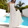 Wholesale Style Fashion Sexy Perspective Seaside Vacation Slim-fit Slip Dress Floral dress