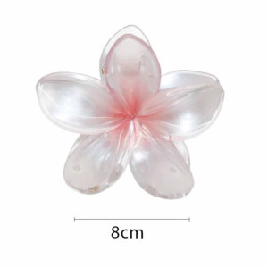 1#Transparent plumeria-pink 8cm