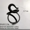 Wholesale Halloween New Style Black Stainless Steel Ring Snake Hand Dark Character Twisted Dark Ring Colorful Festival Suitable Men Women Matching Photography