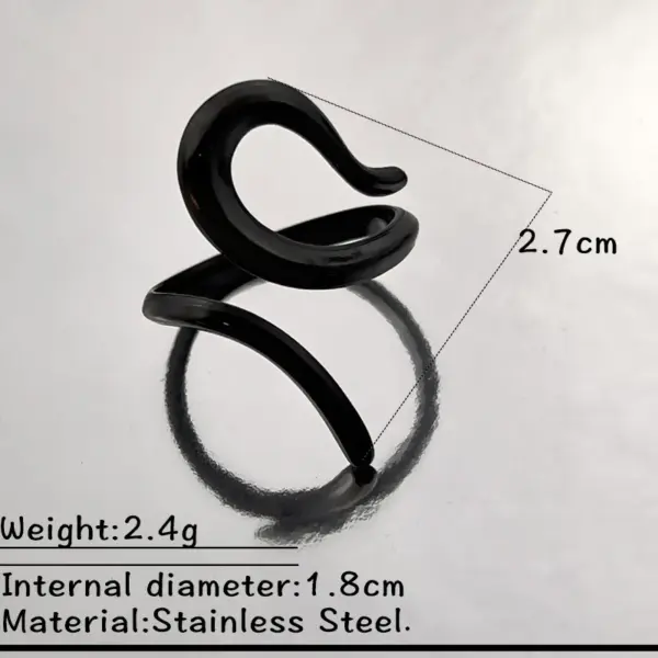 Wholesale Halloween New Style Black Stainless Steel Ring Snake Hand Dark Character Twisted Dark Ring Colorful Festival Suitable Men Women Matching Photography