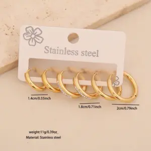 Gold / Average Size / 4#Plain Circle Single Row