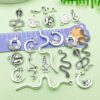 oly-99e2ee1c70fa7e4617e66b24fbd1f5c5 Wholesale Mix 20 Ancient Silver Retro Zodiac Snake Zinc Alloy Pendant Handmade DIY Bracelet Keychain Jewelry Accessories