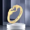 Wholesale Gold-Plated Copper Rings Couple Open Rings Simple Round And Ring Shape European Hand Jewelry For Men And Women
