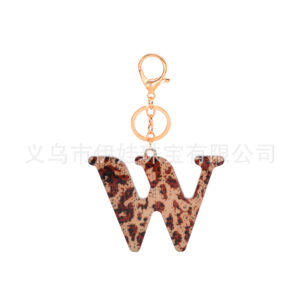 W / Leopard print letters