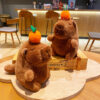 Wholesale Creative Cartoon Plush Persimmon Capibala Wagging Tail Keychain Capybara Doll Backpack Pendant Small Gift