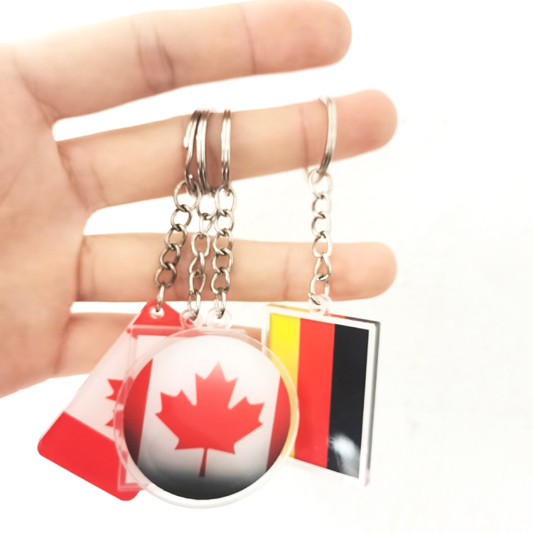 Wholesale Canada, Germany, World Logo, American Flag Pendant, Keychain Ring Chain, Israel Hanging Gift