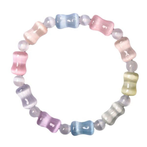 oly-9a202c1358a297df1e988e991f8e9964 Wholesale Fuhong Jewelry Color Transmitte Gypsum Rainbow Bamboo Bracelet Optimized Cat's Eye Jewelry Gift Factory Direct Supply