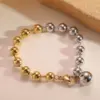 Wholesale Hip-Hop Retro Simple Style Geometric 304 Stainless Steel Beaded Chain Bracelets In Bulk