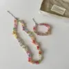 Wholesale Romantic Ice Cream Necklace For Women With Waterproof Non Tarnish Natural Stone And Handmade Chain In Coffer Color