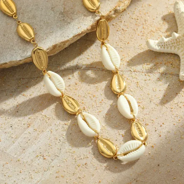 Wholesale Jewelry Beach Tropical Shell 304 Stainless Steel Bracelets Necklace