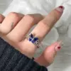 Wholesale Butterfly Claw Setting Ring For Women In Brass With 18K Real Gold Water Plating And Zircon Inlay