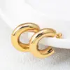 Wholesale 304 Stainless Steel Geometric PVD Coated 18K Real Gold Plated Modern Style Classic Style Ear Studs