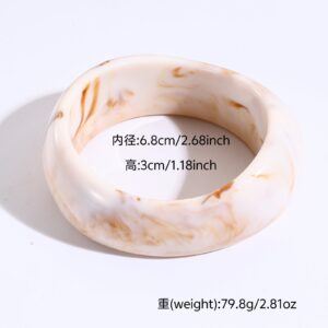 55# bracelet - mocha - irregular ring - wide band