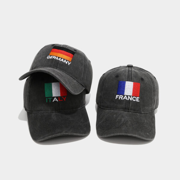 Wholesale World Cup football element fan baseball cap embroidered black baseball cap sun hat