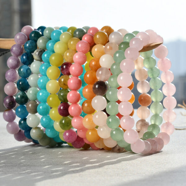 oly-9aa3d402cb7820e111454f8dca7c8be9 Wholesale 8mm color crystal beaded bracelet women's jewelry Tianhe stone bracelet card holiday gift