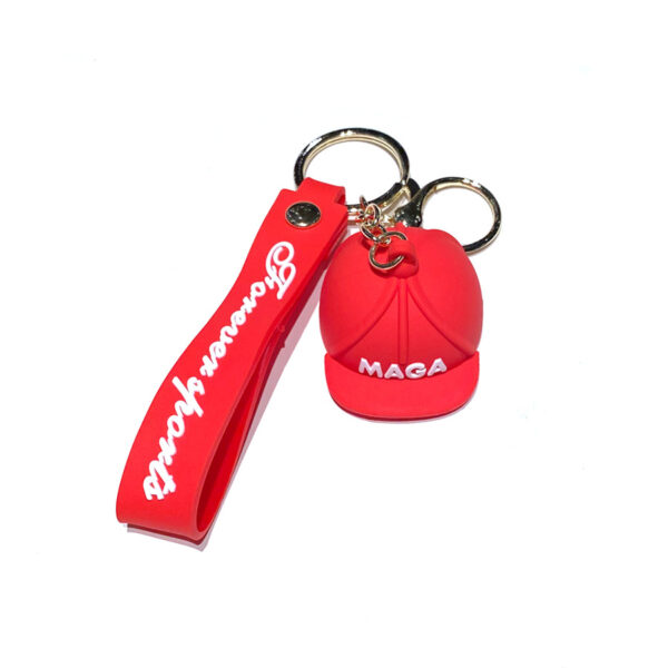 Wholesale Cute Cartoon Candy Color Baseball Cap Keychain Mini Hat Key Chain Silicone Female Creative Gift