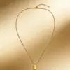 Wholesale Geometric Necklace For Adults Featuring Waterproof Non Tarnish 304 Stainless Steel With 18K Real Gold Electroplated And Woven Chain