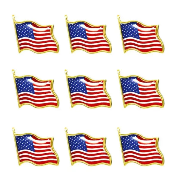 Wholesale Alloy Enamel Map Pin Featuring Flag Brooches Design
