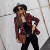 Wholesale Autumn and Winter Women’s Popular Suit Long-Sleeve Double-Breasted Printed Suit Small Outerwear Top