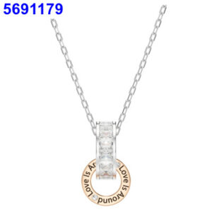 Platinum transfer room gold buckle necklace
