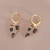 Wholesale 1 Pair Vintage Style Luxurious Commute Heart Shape Copper Drop Earrings