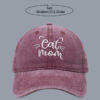 Wholesale Men's and Women's Letter CAT MOM Embroidered Washed Baseball Cap Outdoor Sports Washed Cotton Sunshade Cap Tide