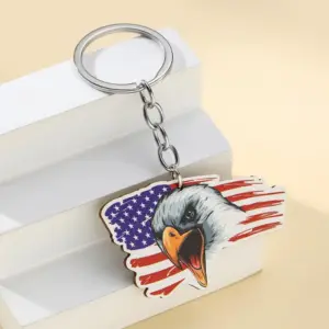 American Flag Eagle Wooden Board