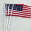 Wholesale Portable World Flags 14* 21cm Hand-Waving American Independence Day Flag Polyester Simple Suitable For Various Festivals