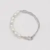Wholesale Women’s Tree Pattern Copper Bangle Bracelet With Electroplated Gold Plating And Imitation Pearl Inlay In Simple Style