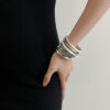 oly-9b5bf96879496dfcf2e476a36b2d5fd9 Wholesale Light Luxury Multi-layer Gold and Silver Stacked Stretch Bracelet Women's Niche High-end Retro Bracelet Autumn and Winter Hand
