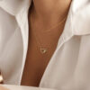 Wholesale 8-character love pendant unlimited love eight-character necklace women's heart-shaped clavicle chain simple Valentine's Day jewelry