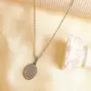 Wholesale 304 Stainless Steel Simple Zircon Point Drill Oval Single Pendant Necklace Waterproof Non-Fading Unisex Cable Chain