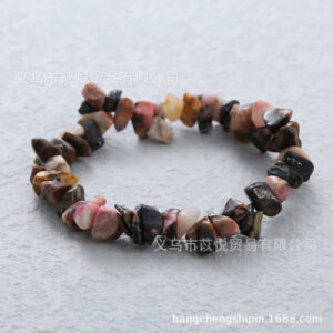 Black line with red lines (natural materials) / Bracelet circumference is about 18cm
