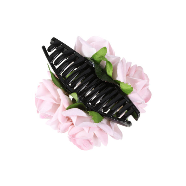 oly-9b9b58473350bba71cb434303a552651 Wholesale Valentine's Day gift rose one-word hair clip artificial flower hairpin updo hair clip shark clip girl hair accessories