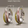 Wholesale Three-dimensional Geometric Earrings For Women In Copper With KC Golden Plated Water Plating And 0.03µm Thickness