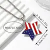Wholesale American Flag Pendant With Pentagram Design, Perfect For Independence Day Celebrations