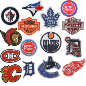Wholesale Ya embroidered new basketball team logo computer embroidered stickers clothing bag decorative stickers shoes and hats patch maple leaf letter stickers