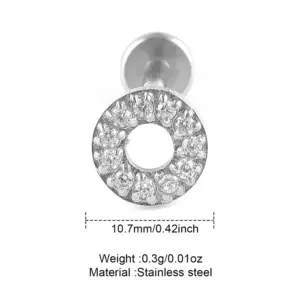 Steel White Zirconium / 1.2*8 * 10.7mm