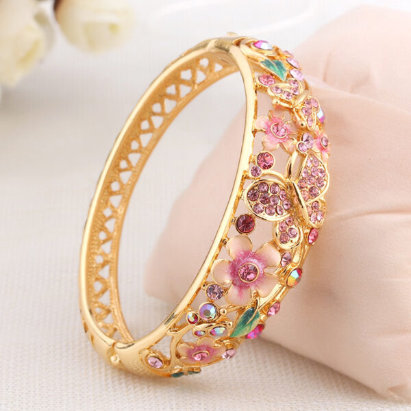 oly-9bcfa4fe293a738b82506d7116340b56 Wholesale Authentic Cloisonne Butterfly Bracelet, High-end Cut Out Diamond Crystal Bracelet, Business Gift