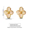 Wholesale 304 Stainless Steel Plastic Flower Electroplating PVD Coated Stone-Free 18K Gold Plated Imitation Gold Golden Plated Casual Elegant Cute Snake Chain Multicolor-Golden Yellow Earrings Necklace Jewelry Set