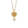 Wholesale Lion Pendant Necklace For Men And Women, Made Of Durable Titanium Steel, Stylish And Elegant Jewelry