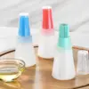 Wholesale Food Grade Silicone BBQ Brush With Lid Heat Resistant Baking Oil Bottle Save Oil For Barbecue And Cooking Vintage