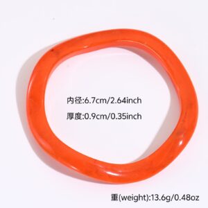 29# bracelet-orange-irregular-narrow side