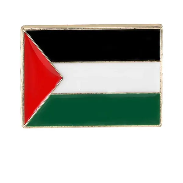 Wholesale Creative Personalized Flag Series Badge Palestinian And Israeli Flag Brooch Decoration Alloy Jewelry