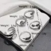 Wholesale Plasma Plated Steel Color 304 Stainless Steel Dot Leaf Open Ring For Women Eye Crown Waterproof Non-Fading Unisex