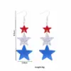 Wholesale 1 Pair Retro Color Block Plating Arylic Iron Aluminum Silver Plated Drop Earrings